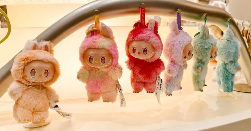 Labubu dolls are on display at a Pop Mart store on 16 November, 2025, in Shanghai, China