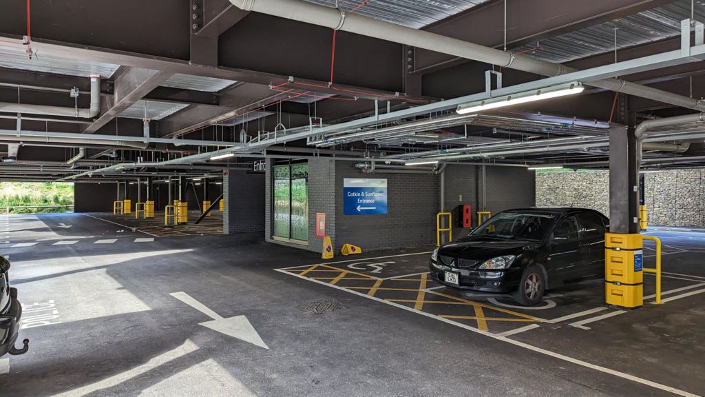 A car park at Alder Hey hospital