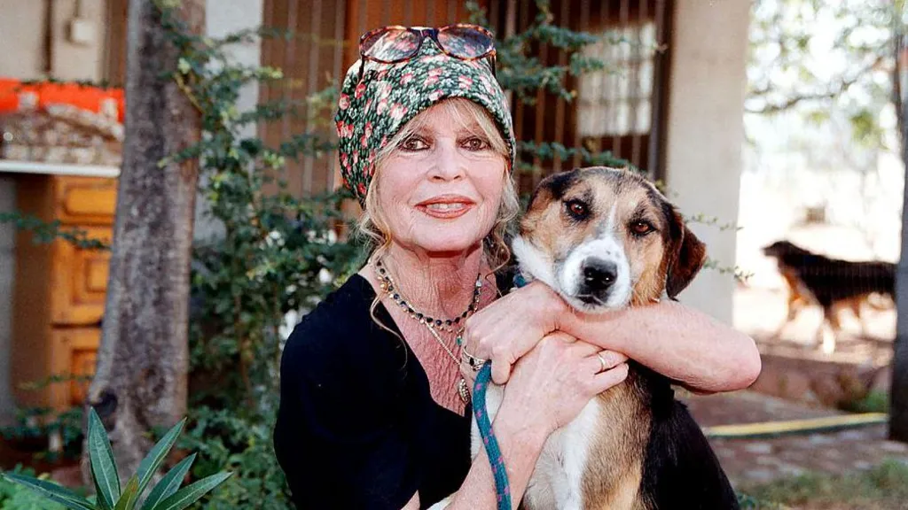Brigitte Bardot with her dogs, 2001, Charly Hel/Prestige/Getty Images
