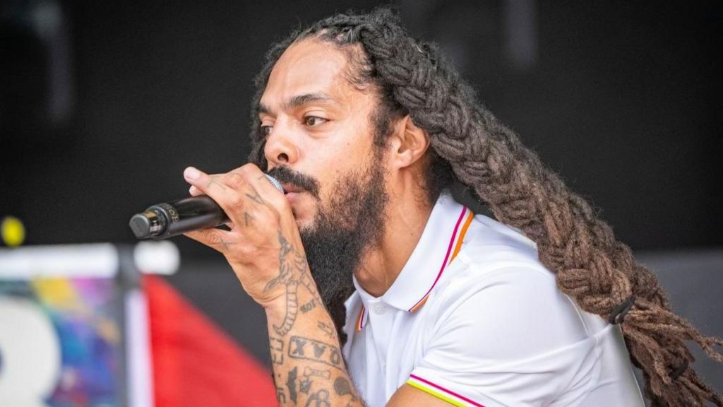 Bob Vylan on stage at Glastonbury