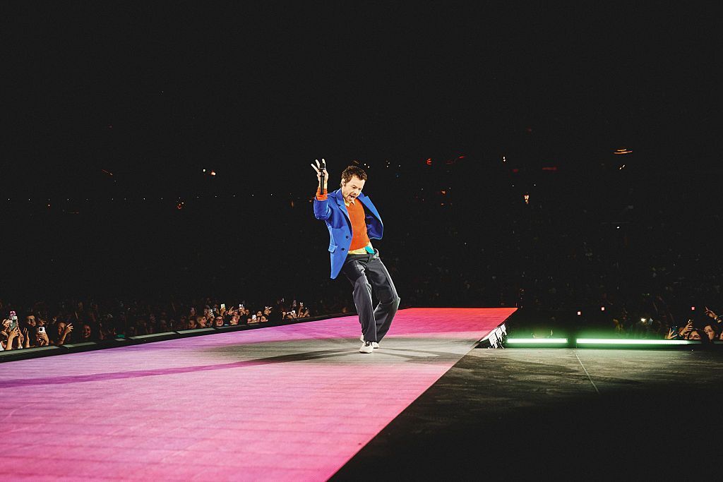 Harry Styles on stage in Amsterdam