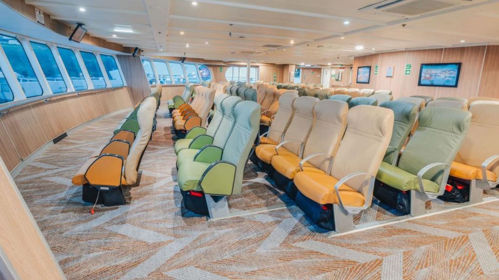 The newly revamped passenger area on the Manannan