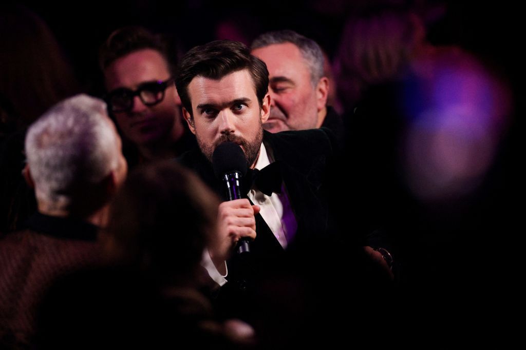 Jack Whitehall presents one of the awards at the 2025 Brit Awards
