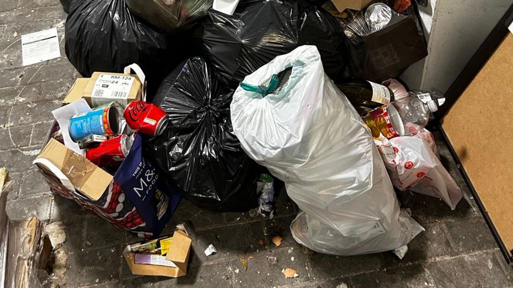 Rubbish piled up