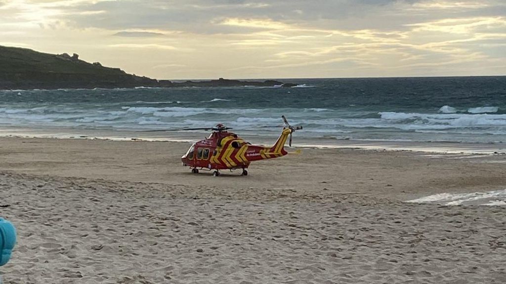 Air Ambulance on the beach