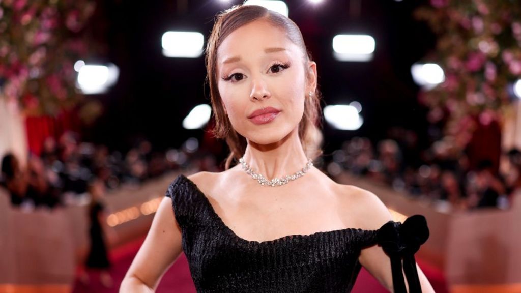 Ariana Grande at the 83rd Annual Golden Globes held at The Beverly Hilton on January 11, 2026 in Beverly Hills, California.