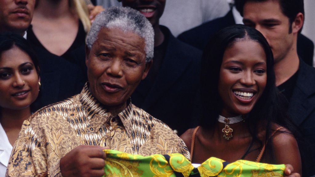 Nelson Mandela and Naomi Campbell 