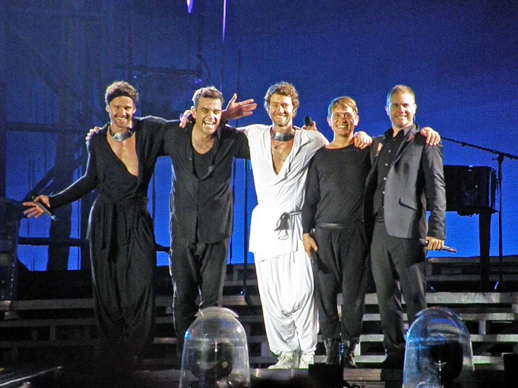 Take That on stage in 2011
