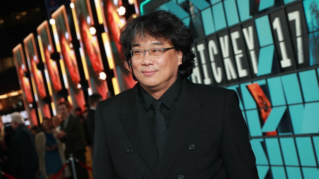 Bong Joon-ho attends the World Premiere of "Mickey 17" at Cineworld Leicester Square on February 13, 2025 in London, England