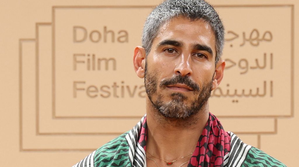File photo showing Ahmed Shihab-Eldin at the Doha Film Festival 2025 in Doha, Qatar (24 November 2025). He has short brown hair and a short brown beard.