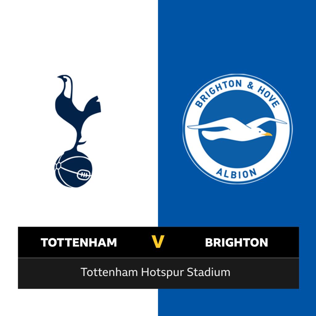Follow Tottenham v Brighton live