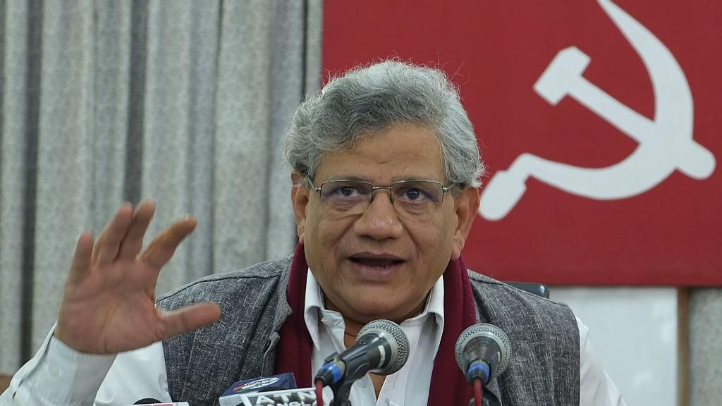 CPI (M) Party General Secretary Sitaram Yechury addressing a press conference on December 26, 2015 in Kolkata, India.