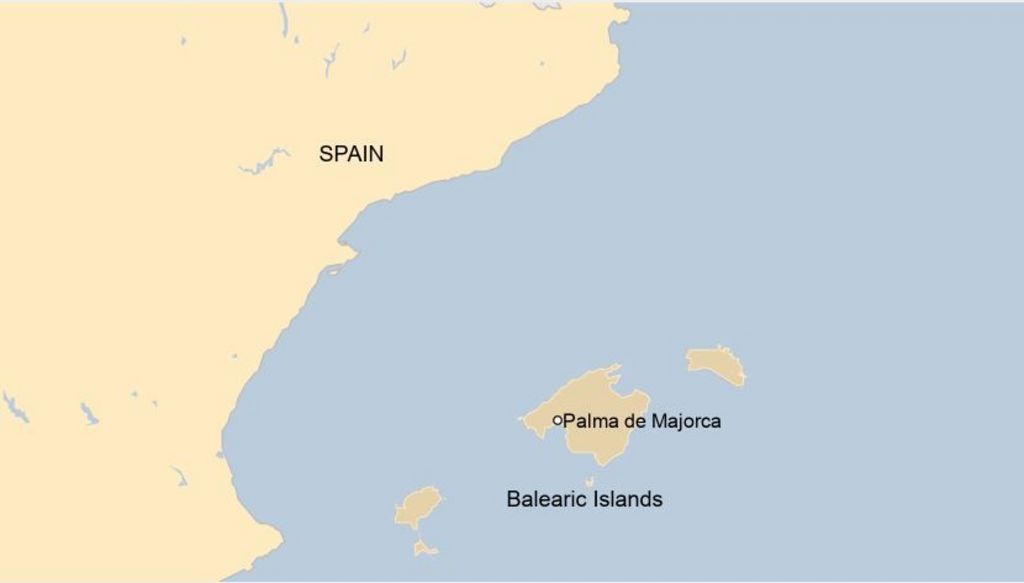 Map of Palma de Majorca