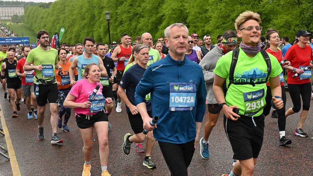 Runners at Belfast Marathon 2024