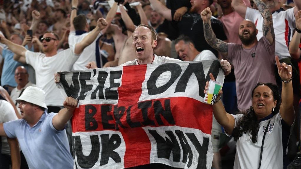 England fans as they reach the Euro 2024 final