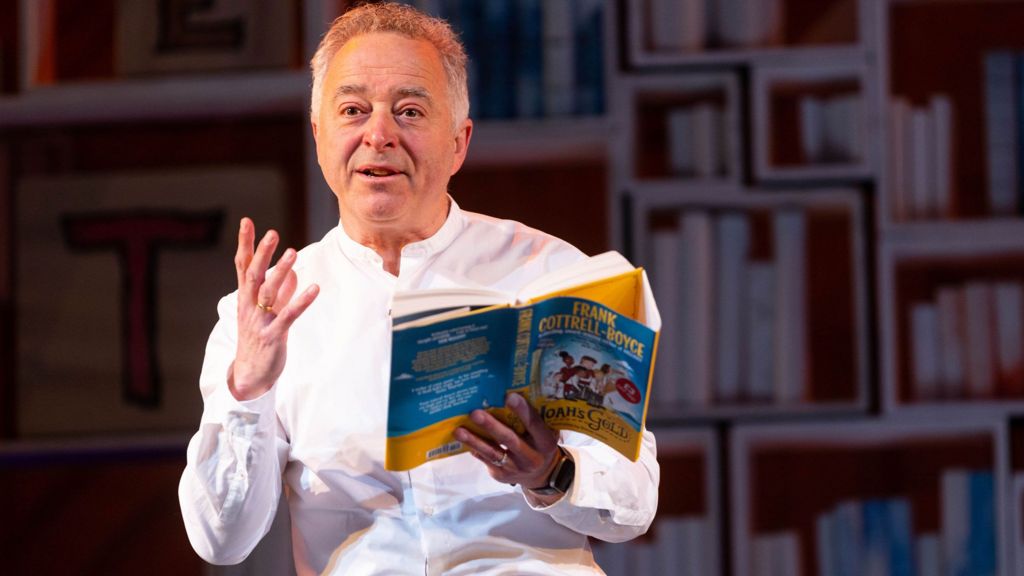 Children's Laureate Frank Cottrell-Boyce on stage at World Book Day Live with Matilda and Friends' at the Cambridge Theatre in London earlier this year