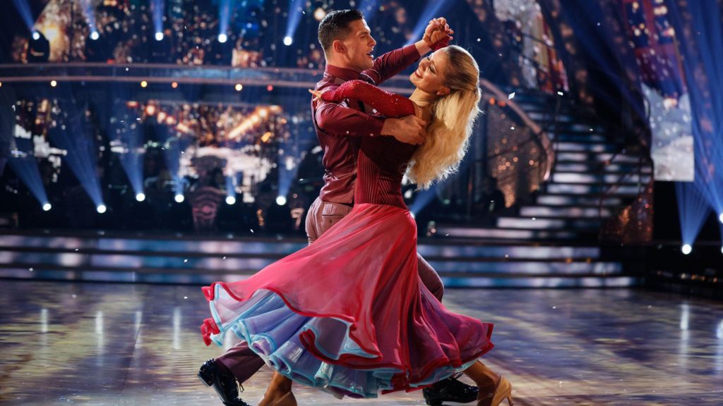 Tasha Ghouri and Aljaz Skorjanec performing on Strictly