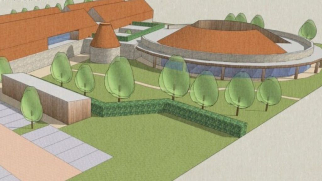 Drawings show plans for the new hospice