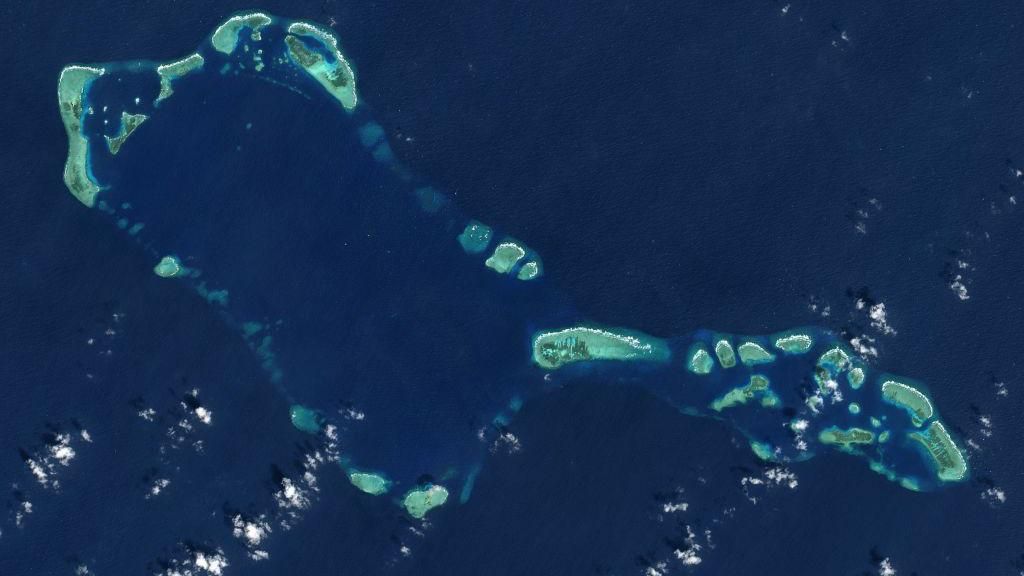 Satellite imagery of Sabina Shoal