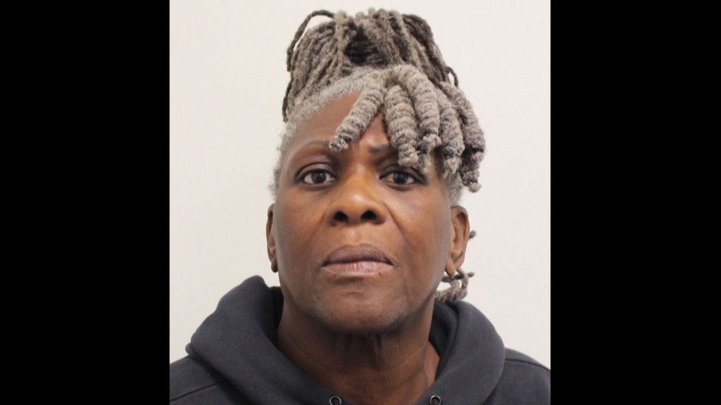 A custody photo of Janice Nix. She is wearing a black hooded top.
