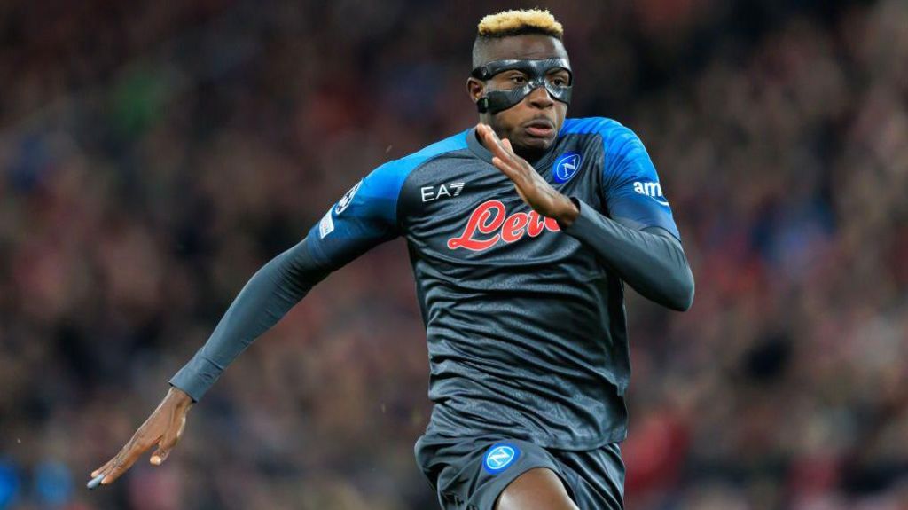 Napoli striker Victor Osimhen sustained an eye socket injury during a Serie A match against Inter in 2021 but the Nigerian international has continued to wear the protective mask during games years later.