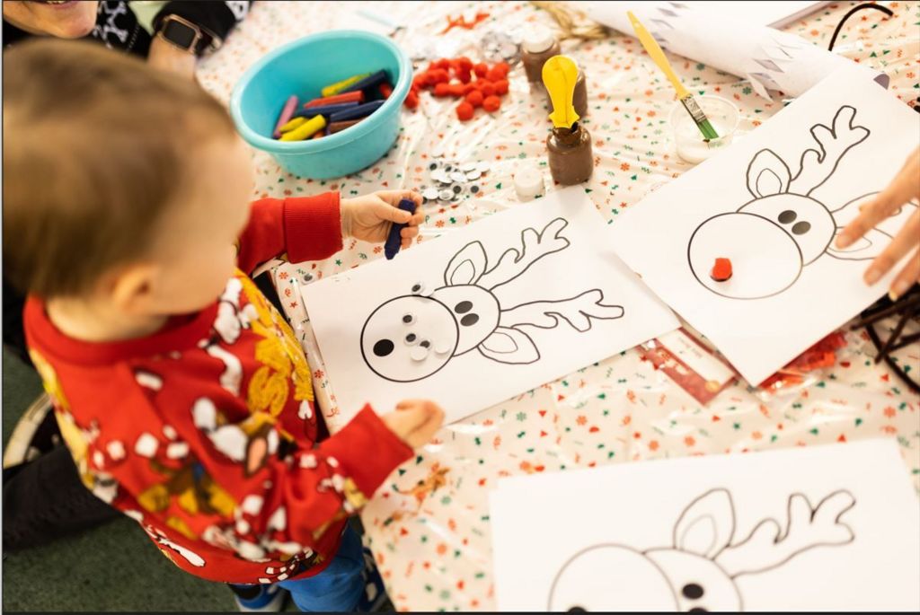 Child doing art work