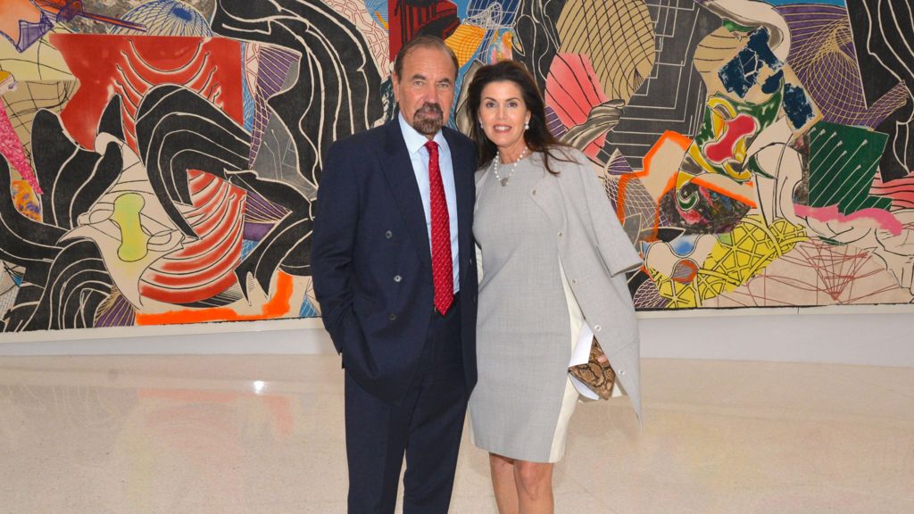 Jorge Perez and Darlene Perez at the Frank Stella: Experiment and Change exhibit opening at the NSU Art Museum Fort Lauderdale on November 12, 2017 in Fort Lauderdale, Florida