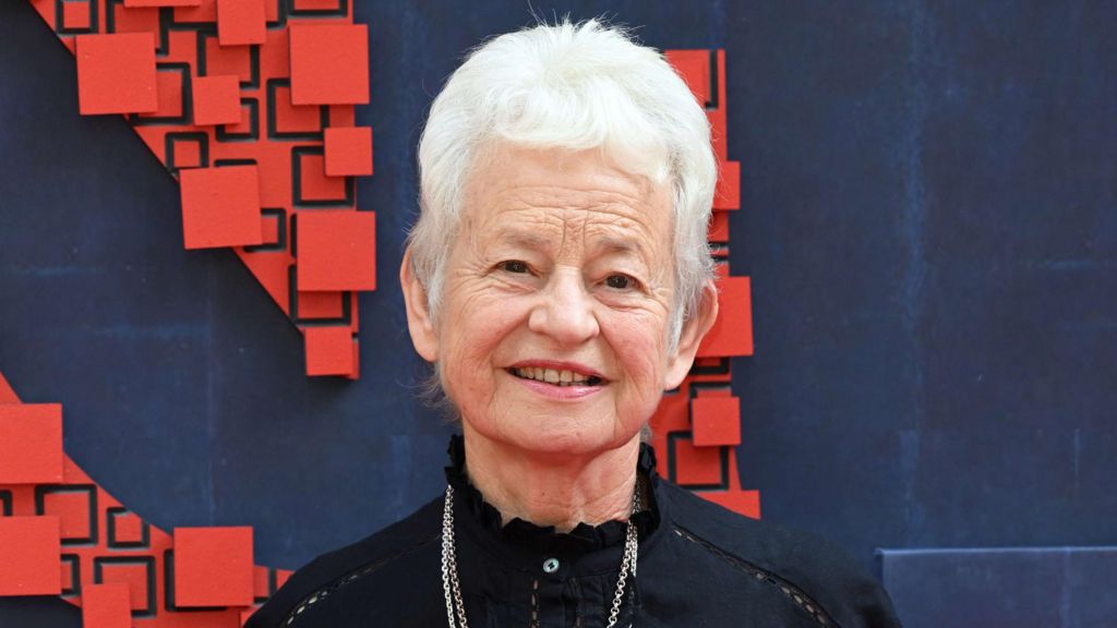 Dame Jacqueline Wilson wearing a black top
