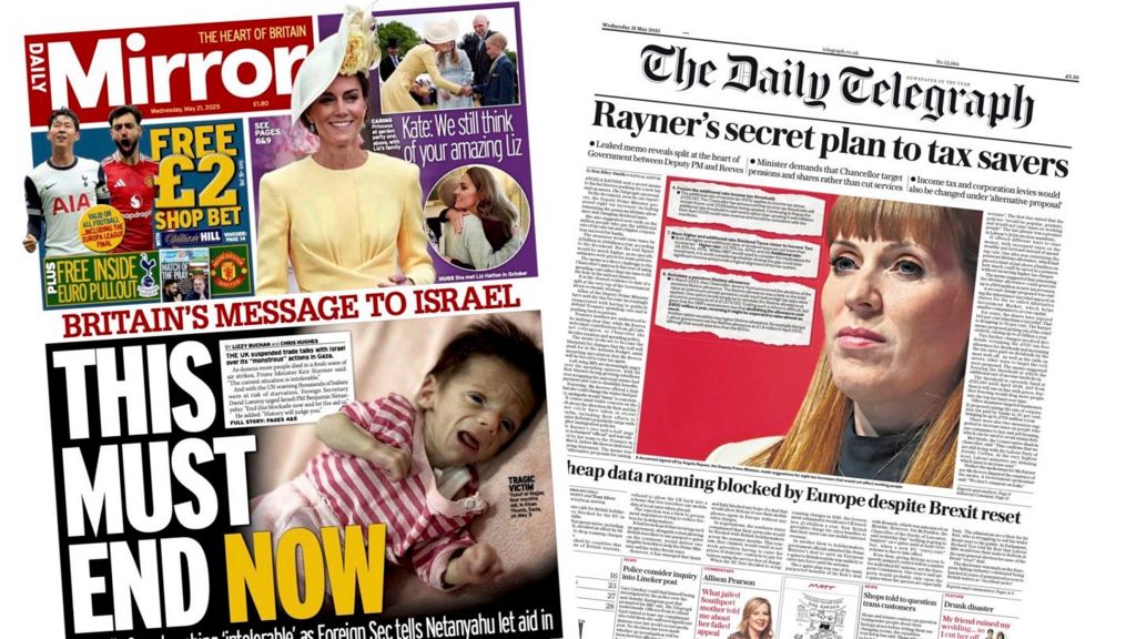 The Papers: 'This must end now' and 'Rayner's secret plan'