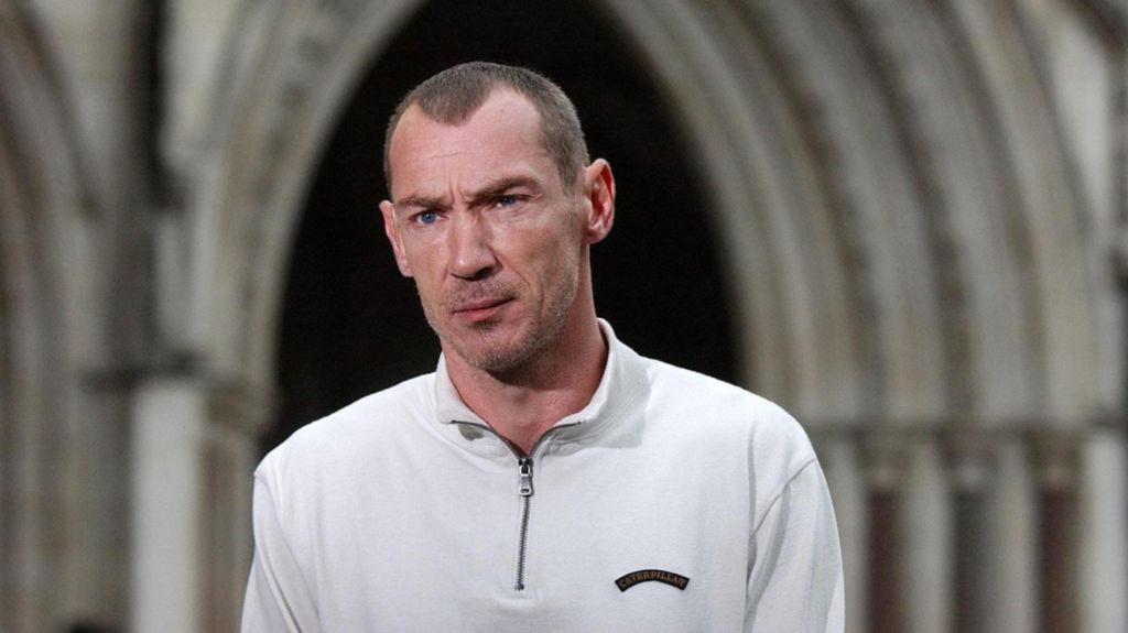 Paul Blackburn outside The Royal Courts of Justice in May 2005