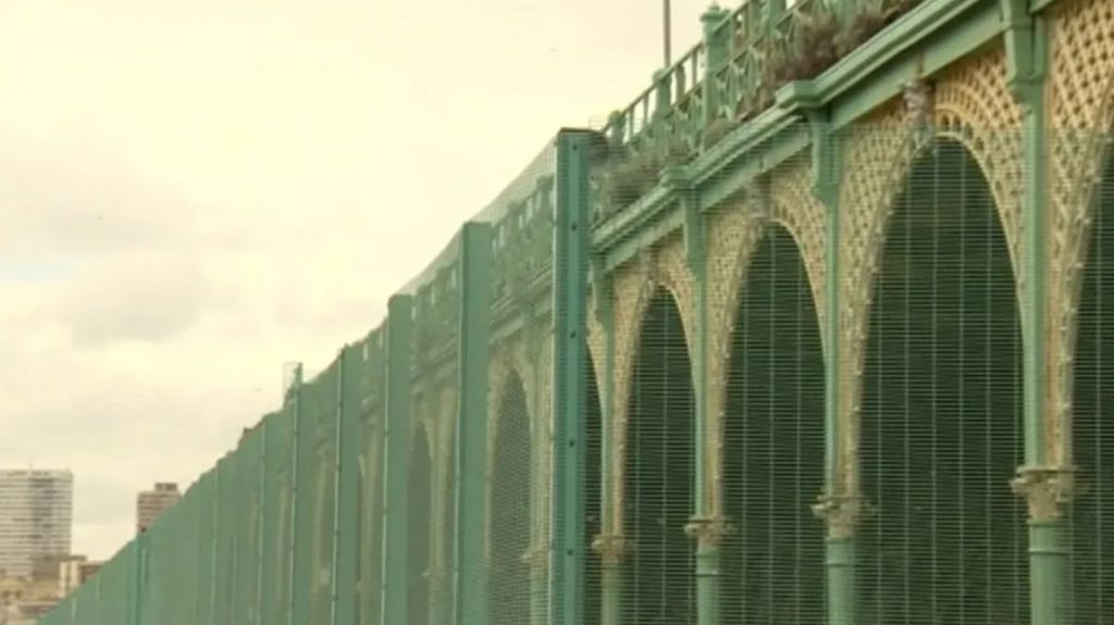 The stretch of cast iron Victorian arches along the seafront