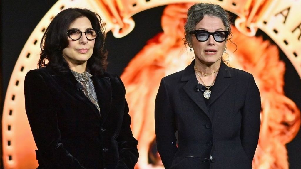 Left to right: Sue Kroll, Head of Marketing, Amazon MGM Studios and Courtenay Valenti, Head of Film, Streaming, and Theatrical, Amazon MGM Studios speak onstage during CinemaCon 2025