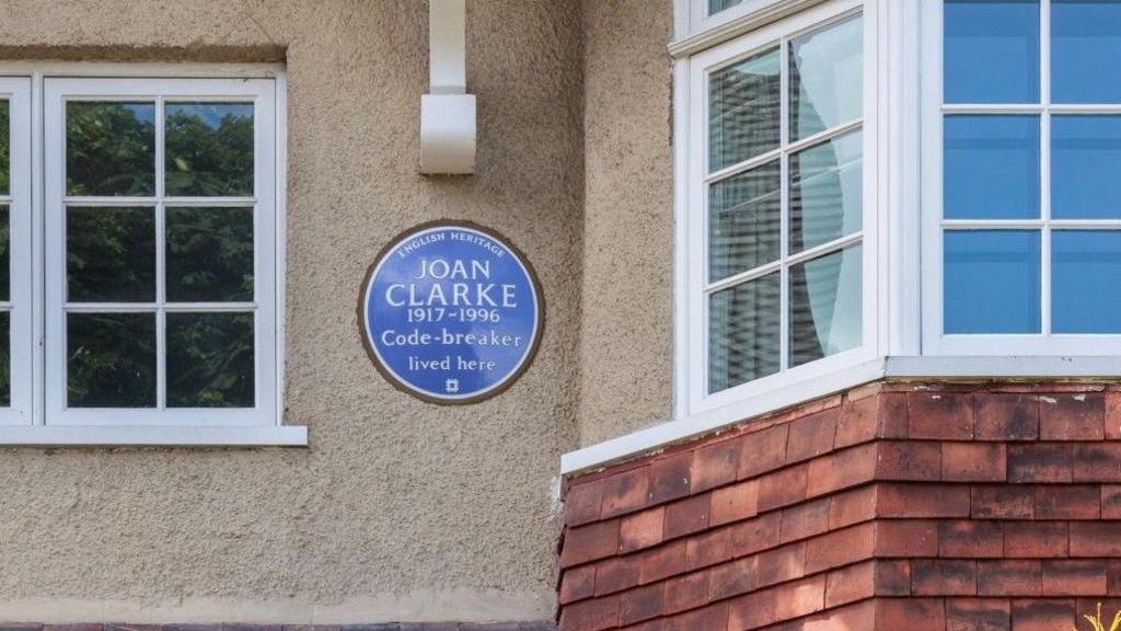 Plaque at Joan Clarke's former home