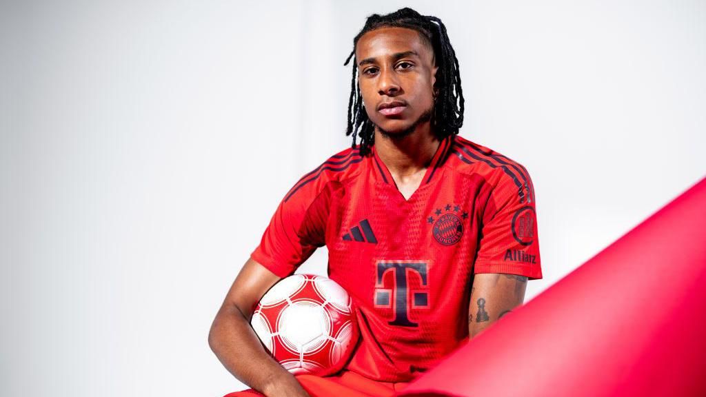 Michael Olise successful a Bayern Munich shirt