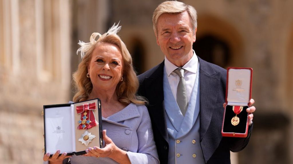Dame Jayne Christensen (Jayne Torvill) and Sir Christopher Dean after they were made a Dame Commander of the British Empire and a Knight Bachelor by King Charles III at Windsor Castle, Berkshire. Picture date: Tuesday June 2, 2026