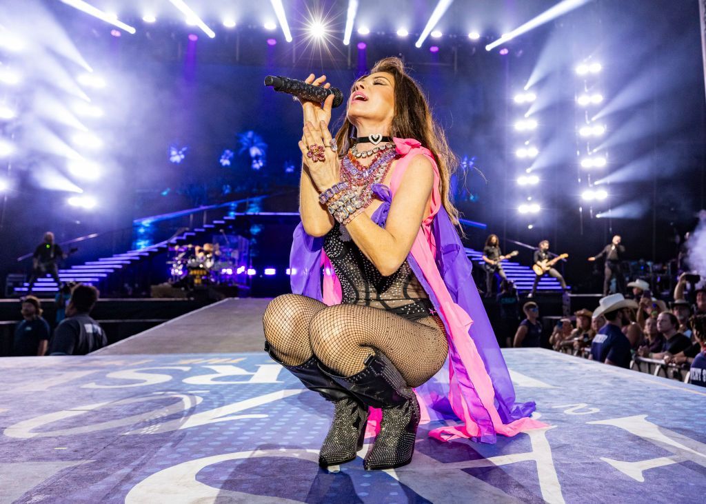 Shania Twain performs on stage