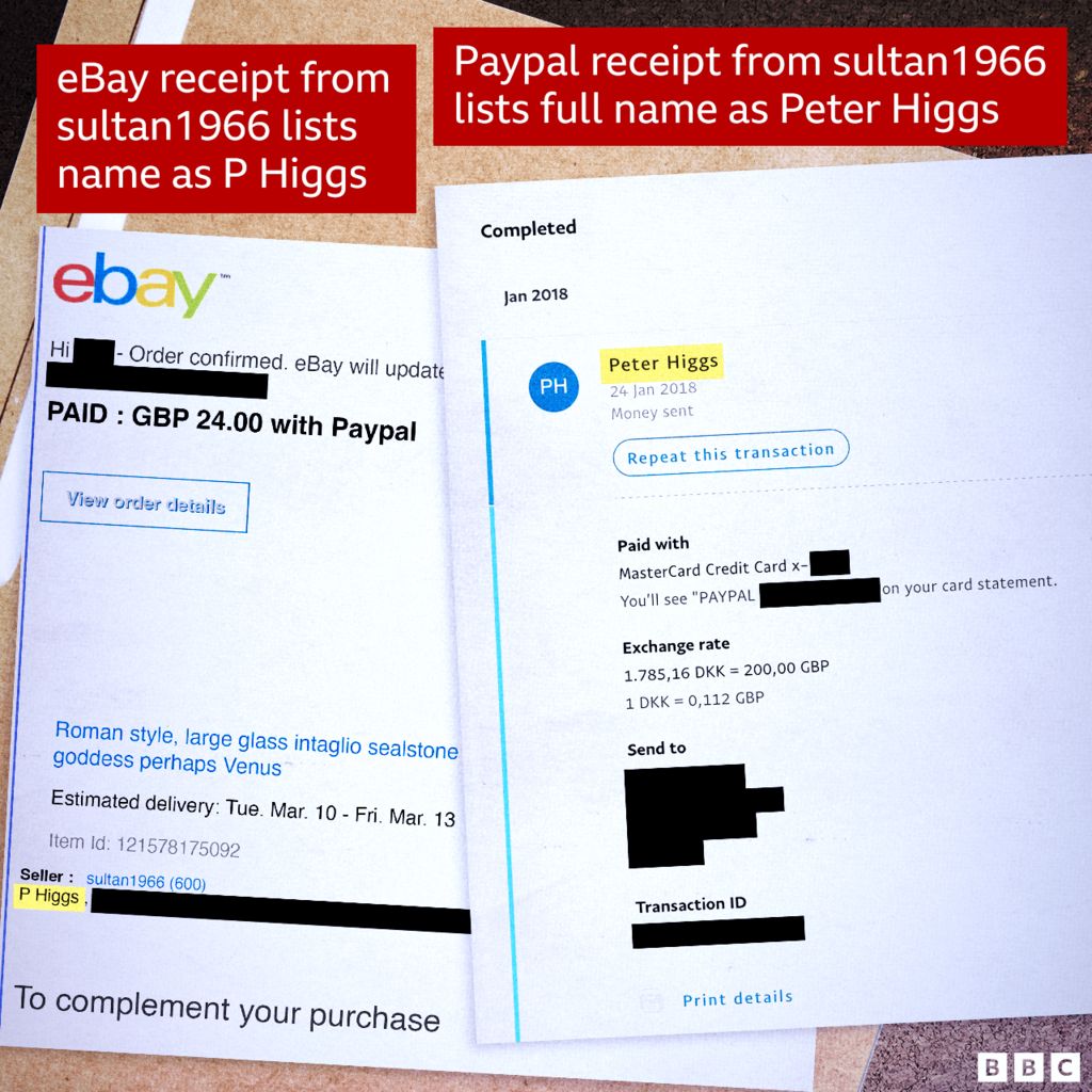 Receipts from Paypal and eBay
