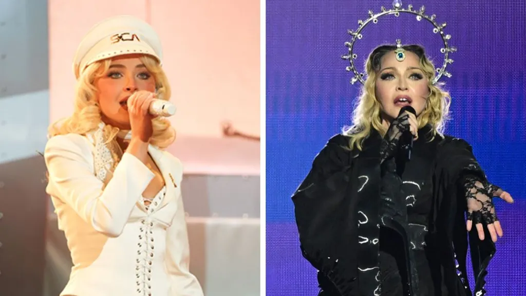 Madonna se une a Sabrina Carpenter para dar la sorpresa en Coachella.