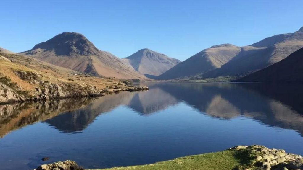 View of Wastwater with the mountains ringing Wasdale Head
