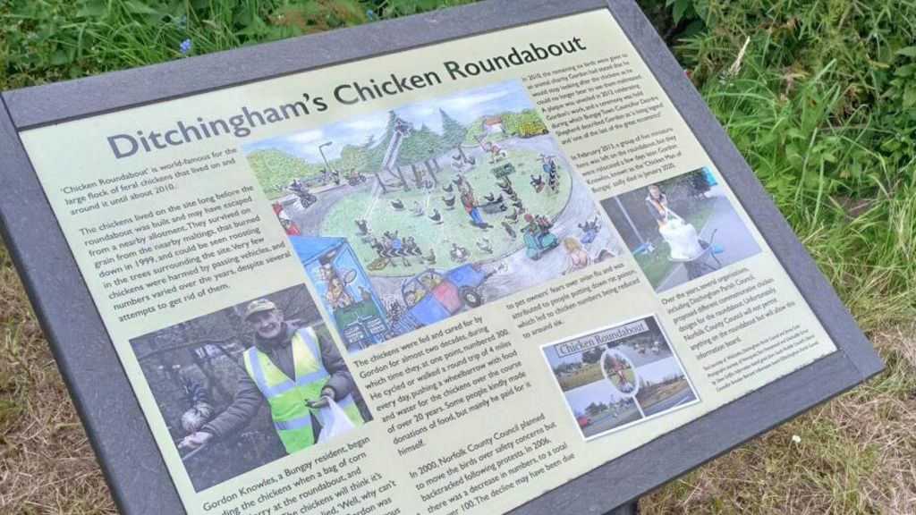 The lectern placed near the roundabout