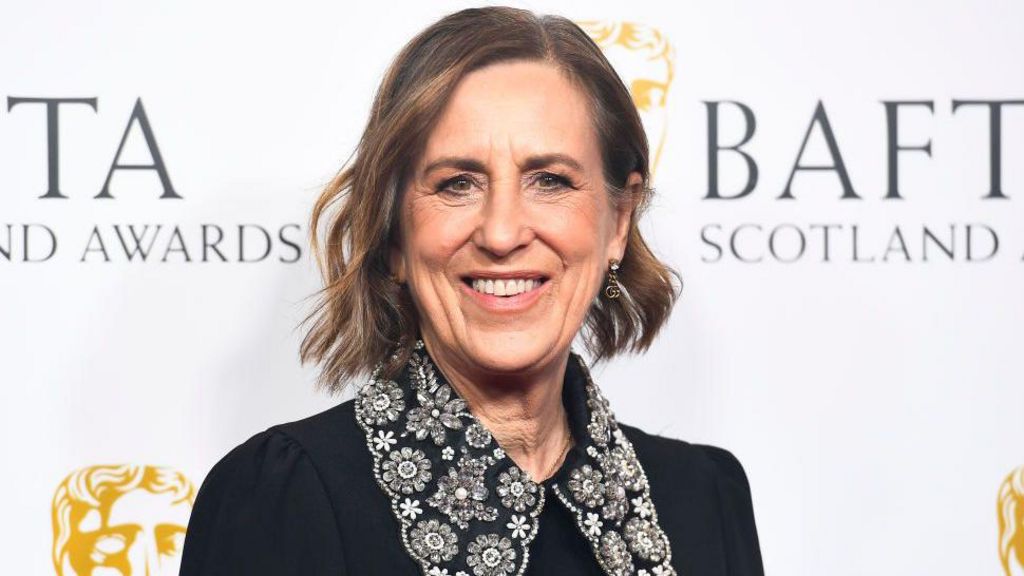 Kirsty Wark wearing a black dress while attending the 2023 BAFTA Scotland Awards