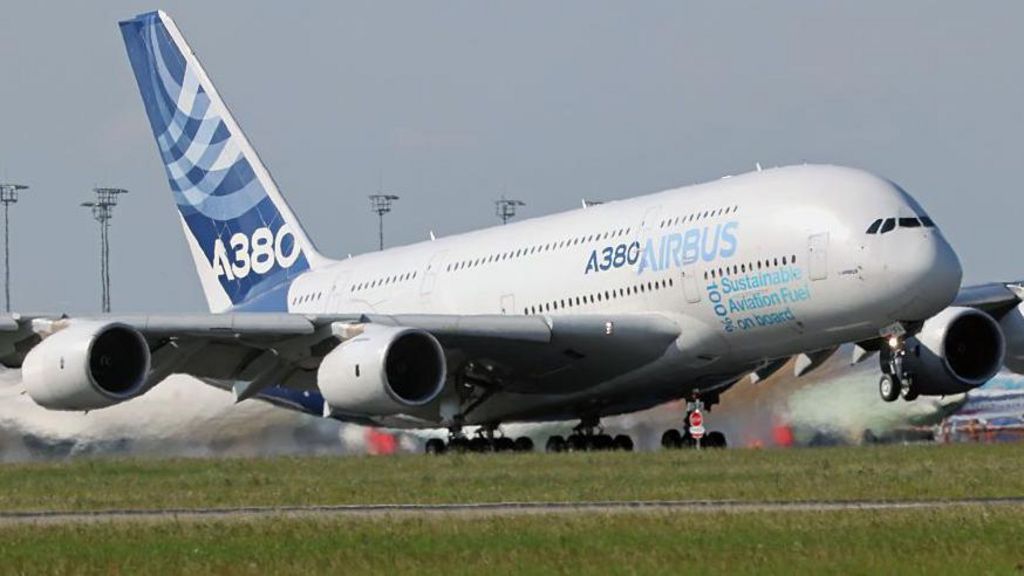 An Airbus A380 aircraft