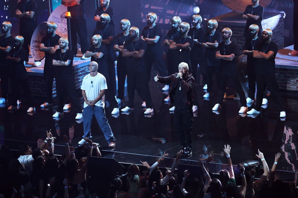 Eminem performs at the 2024 MTV VMAs