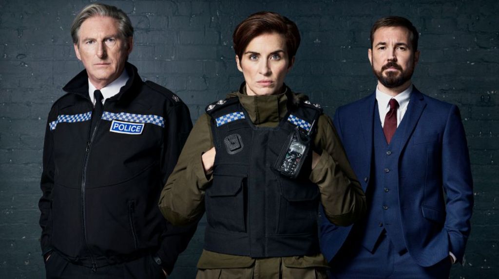 Adrian Dunbar, Vicky McClure and Martin Compston