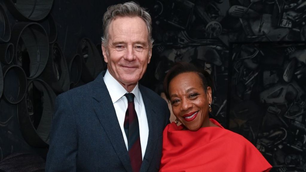 Bryan Cranston (L) and Marianne Jean-Baptiste attend the press night after party for "All My Sons" at The Ham Yard Hotel on November 21, 2025 in London, England.