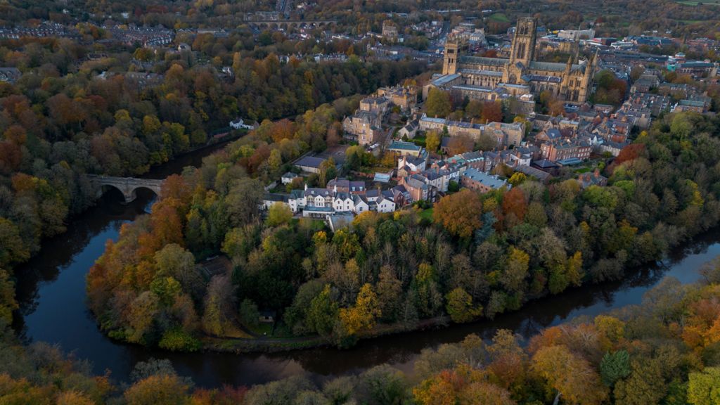 A view of Durham City in the autumn