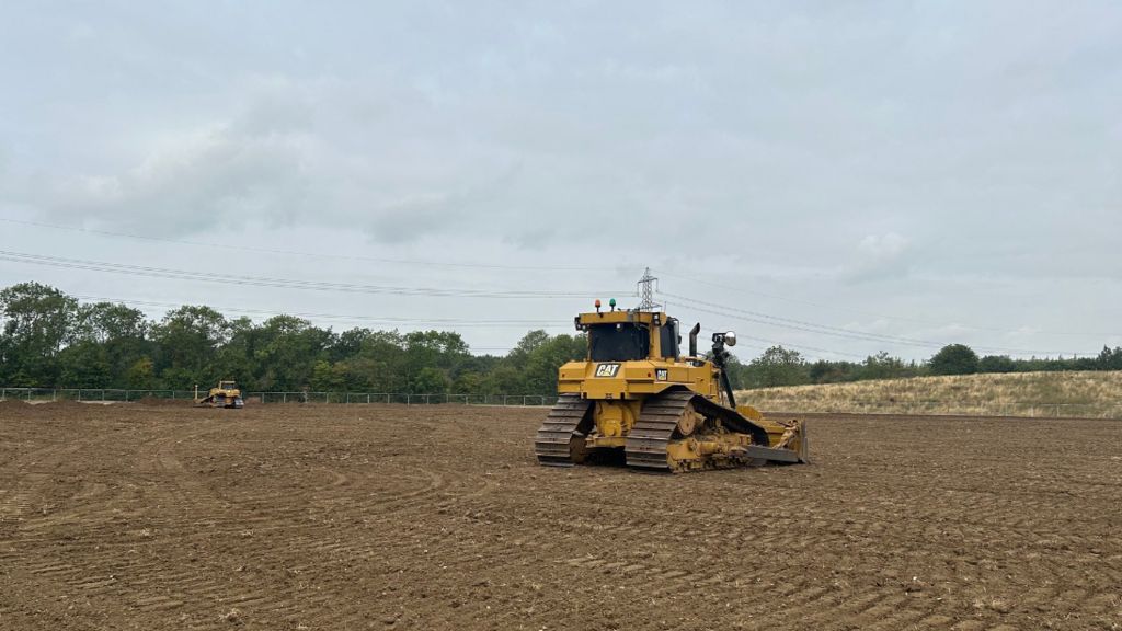 The area where the new cricket pitch will be