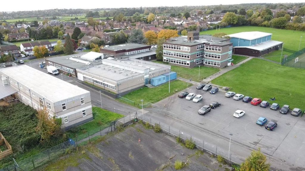 Aerial of Burnham Park Academy school