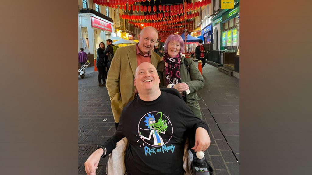 Kathleen, David and Christopher in London's Chinatown 