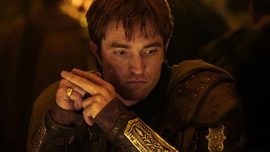 Robert Pattinson portrays the villainous Antinous